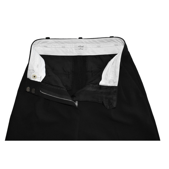 A5 Auth WILFRED Black Pleated Front Straight Relaxed Trouser Pants Size 00 - Picture 5 of 7